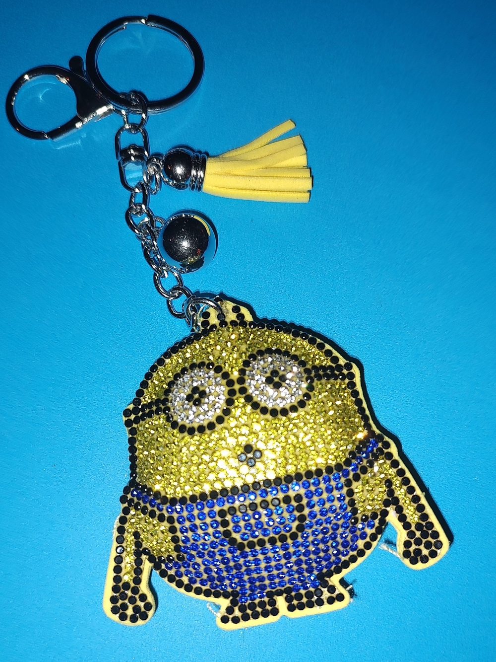 New! Rhinestone Minion Keychain with Tassel